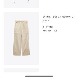Satin Effect Cargo Pants